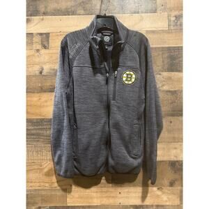 NHL Boston Bruins Men’s Full-Zip Jacket-Embroidered Bruins Logo-Medium